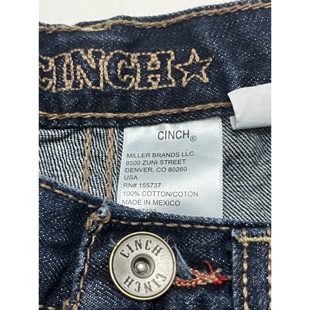 Cinch Jeans Men's Blue Straight Leg Western Cotton Denim Pants 30x40 - Picture 5 of 9